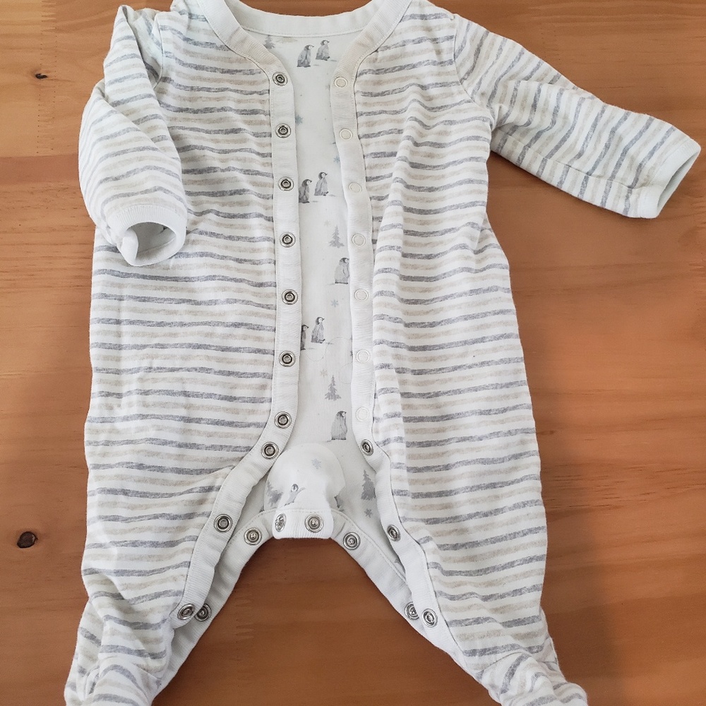 Reversible footie pajamas